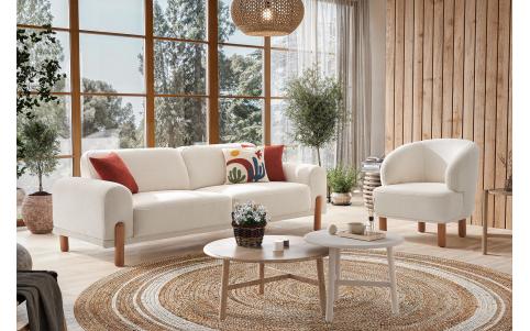 Konfor Boho Üçlü Koltuk